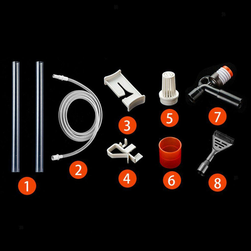 Fish Tank Vacuum Aquarium Gravel Cleaner Kit scraping algae Easy to Use