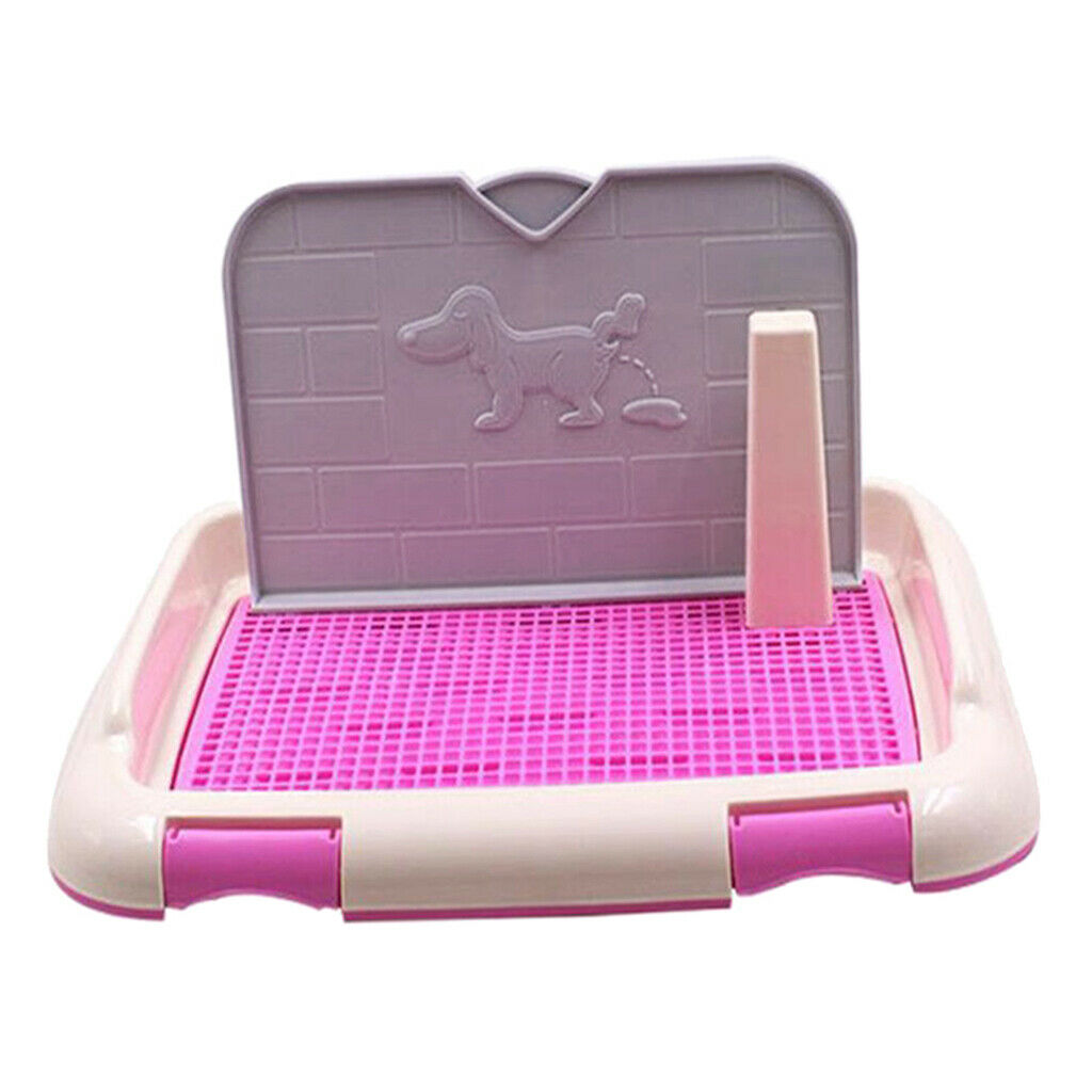 Pet  Mat Toilet w/ Wall Indoor House Keep Clean S Pink