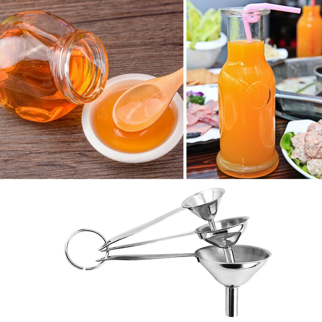 Stainless Steel Kitchen Funnels for Spice Jam Powder Space-saving Funnels