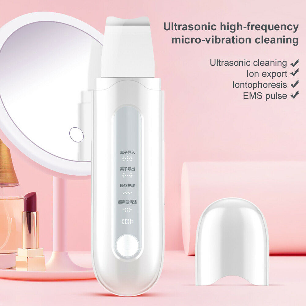 Ion Ultrasonic Skin Scrubber Blackhead Peeling Remover Facial Pore Deep Cleaning