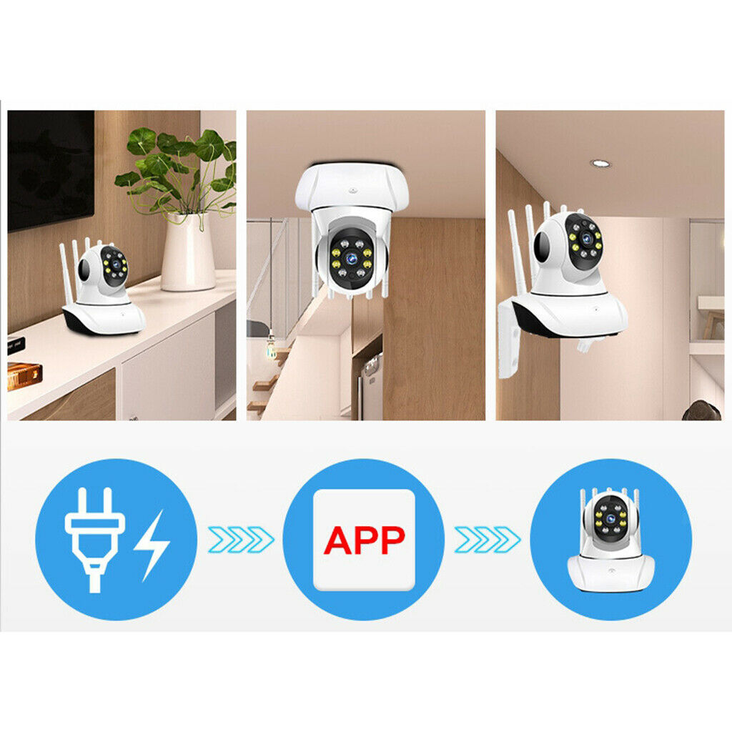 1080P Wireless IP Camera Pan Tilt 2MP Dome Indoor Five-antenna Super Signal CCTV