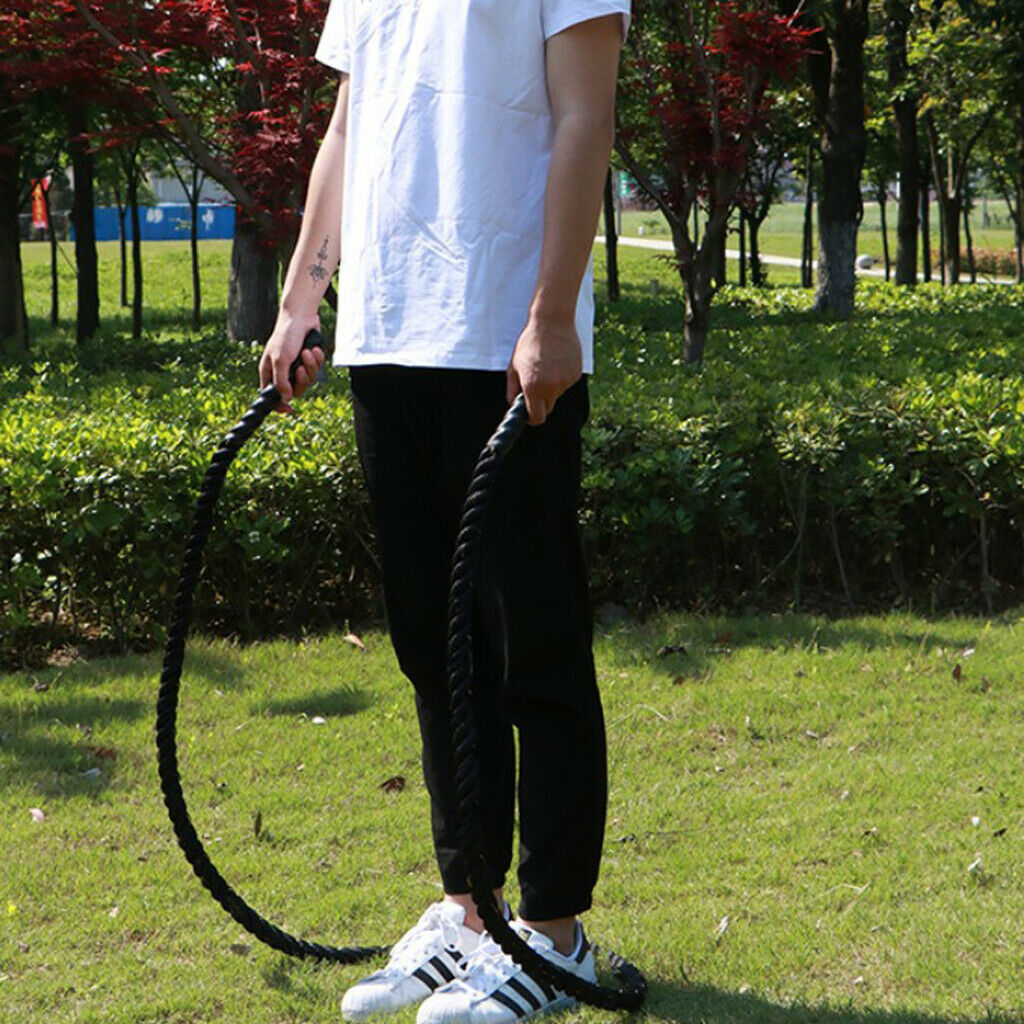 Heavy Battle Rope for Men 9ft Weighted Battling Sport Gym Power Training Workout