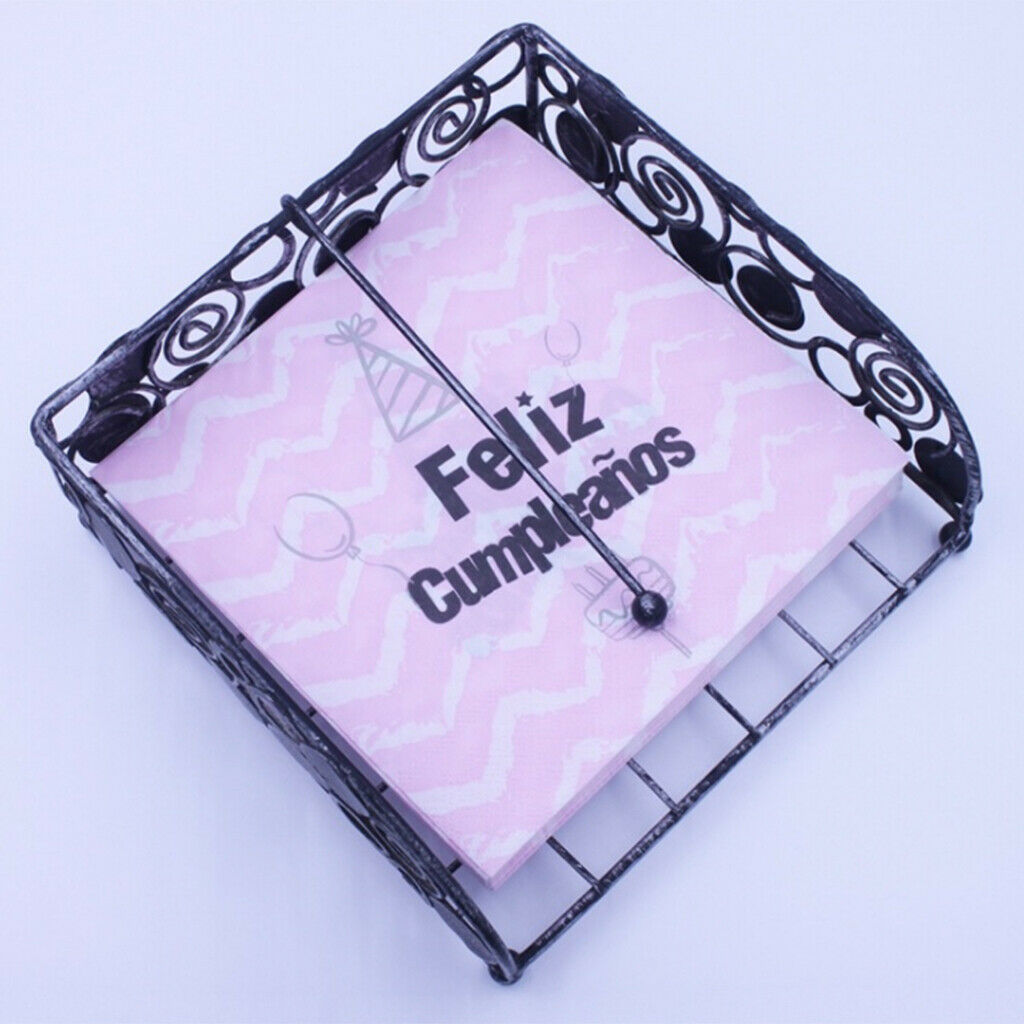 20 Pieces Tissue Paper Feliz Cumpleanos Pink Napkin Baby Shower Party Supply