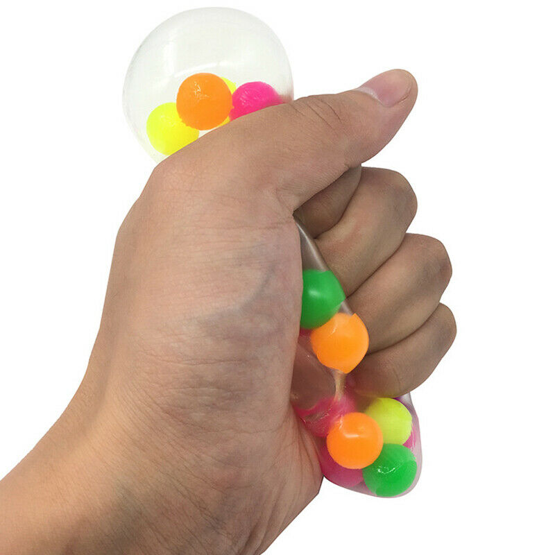 Colorful Beads Fun Squeeze Ball To Relieve Anxiety And Pressure Fingertip  GfBU