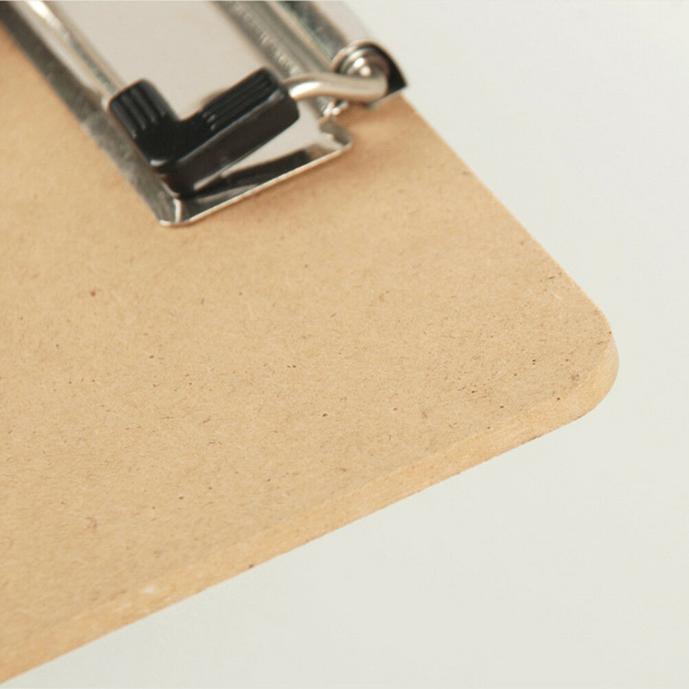 Wooden A5 File Paper Clip Wood Writing Board Metal Clip Document Clipboard ã€ WF