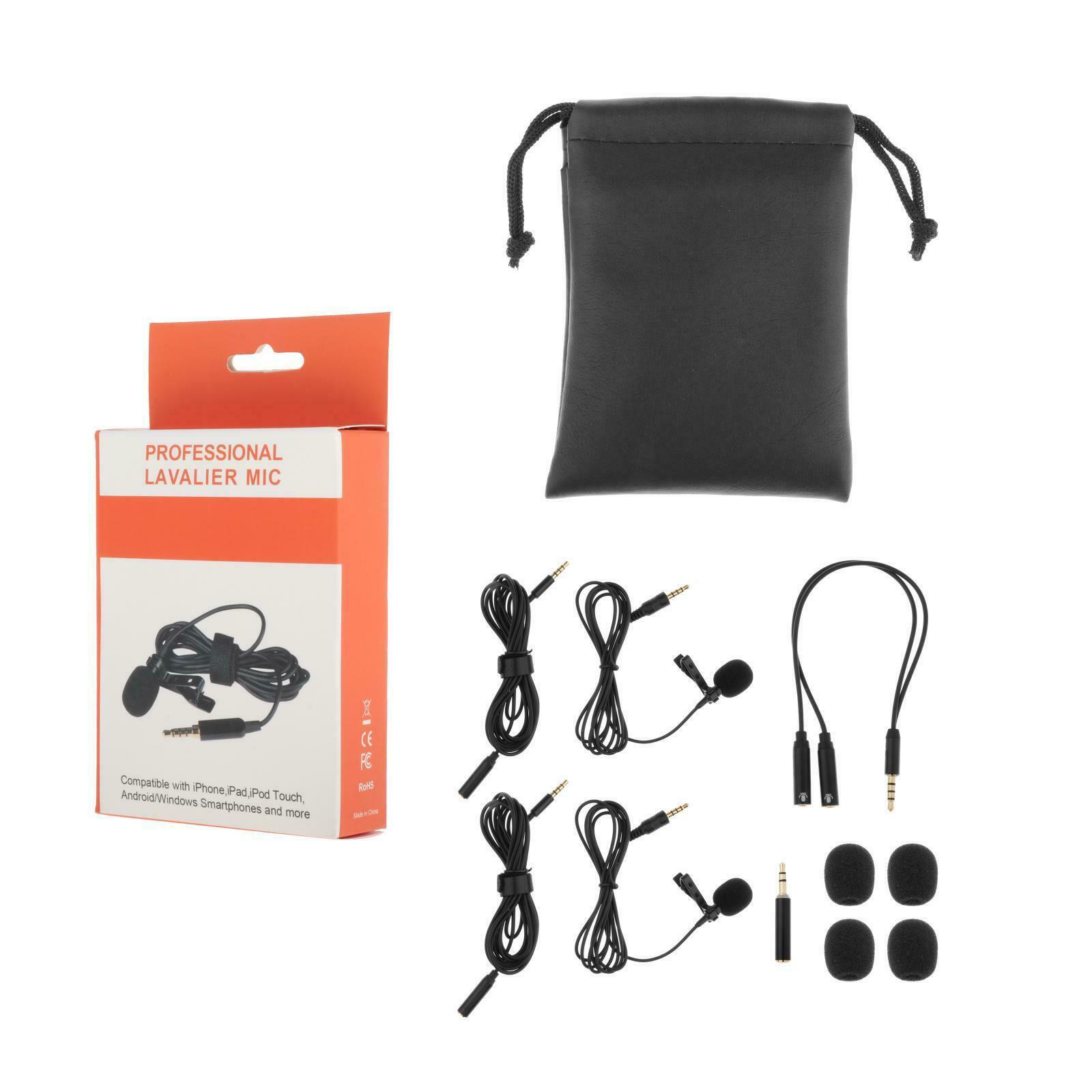 3.5mm   Lavalier Microphone Video Mic for Smart Phone PC Recording