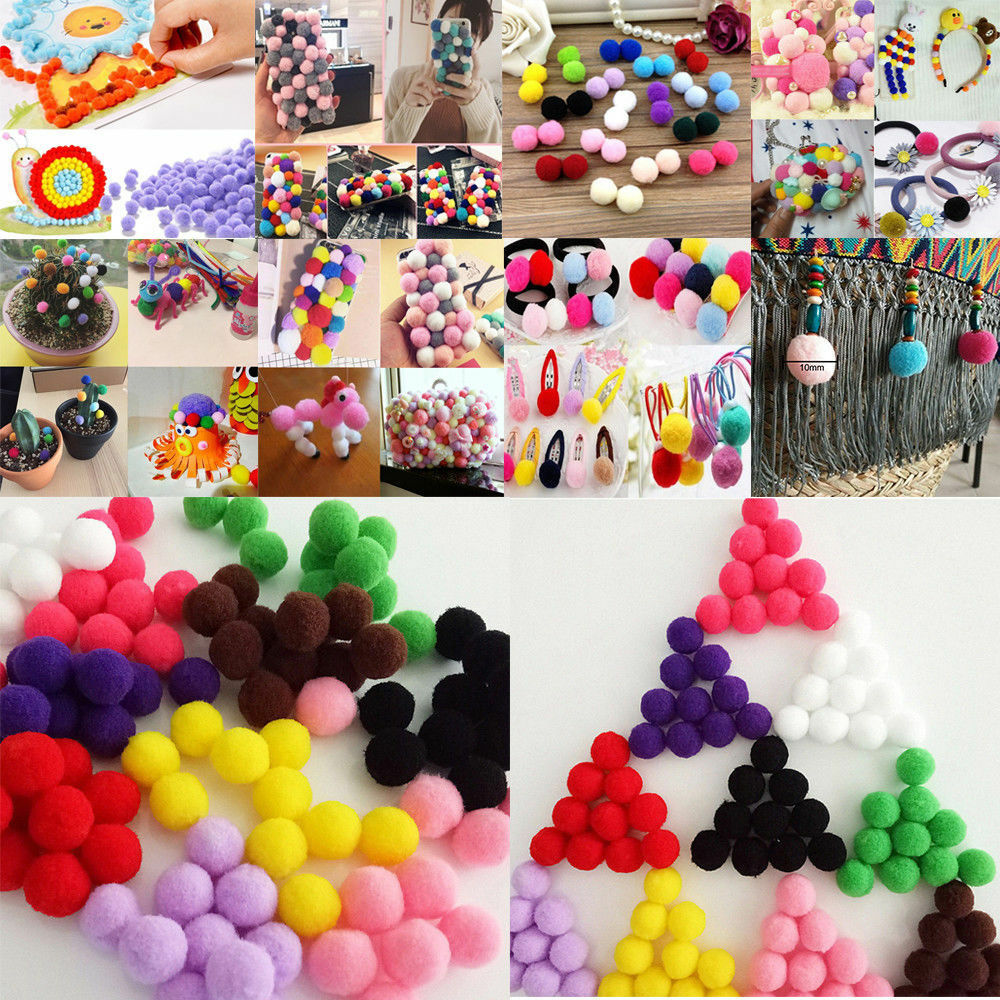 100pcs/Pack Mixed Color Wool Felt Balls Handmade Making DIY Beads 1cm Lots