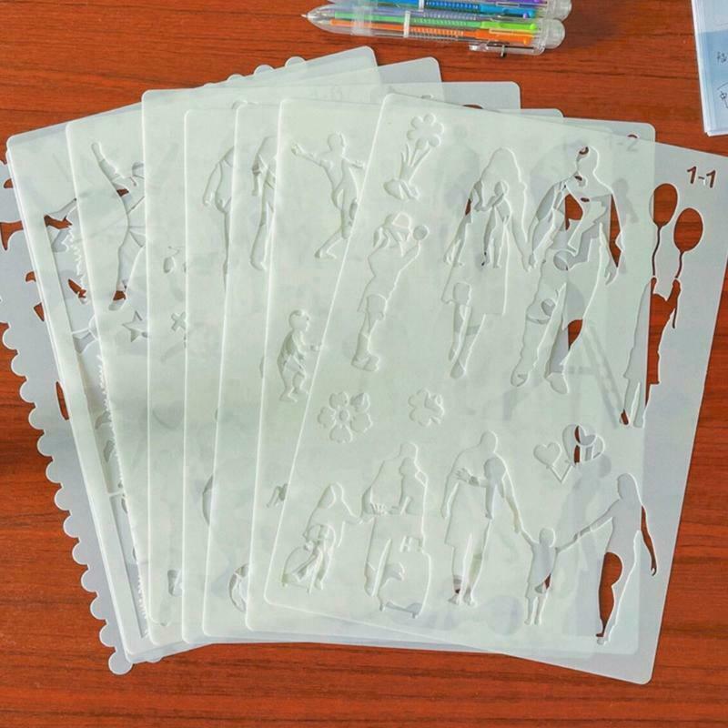9Pcs Stencils for Card-making Create Rich Styles Suitable for Multiple Scenes
