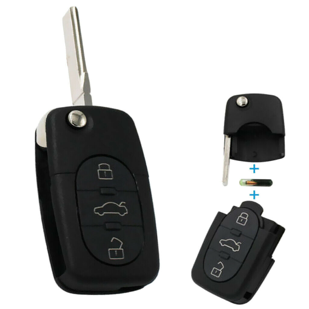 Car Remote Key Fob 433MHz ID48 Chip w/ HU66 Blade 4D0837231K for Audi A6 TT