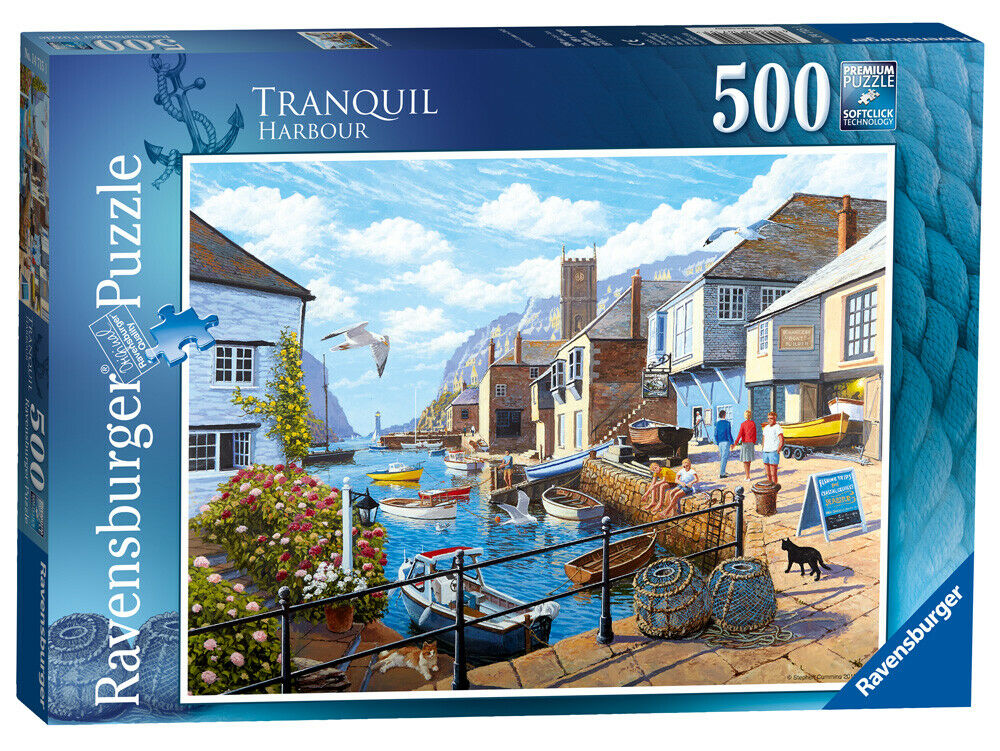 14715 Ravensburger Tranquil Harbour Jigsaw 500pc Premium Puzzle Kids 10+