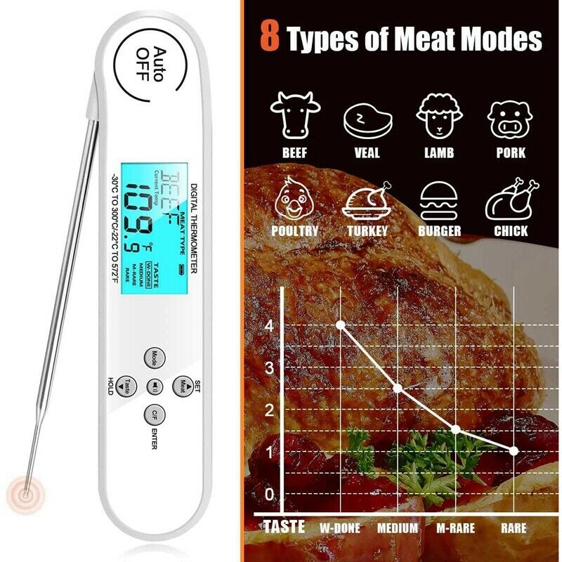 2X(Digital Instant Read Meat Thermometer Kitchen Cooking Food Thermometer wL3N5)