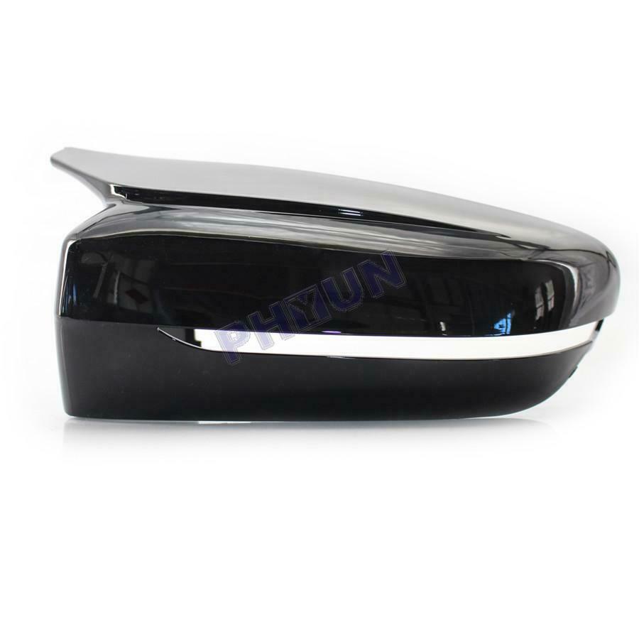 2x Gloss Black Side Mirror Covers For BMW 3 5 7 Series G30 G38 G20 G28 G11 G12