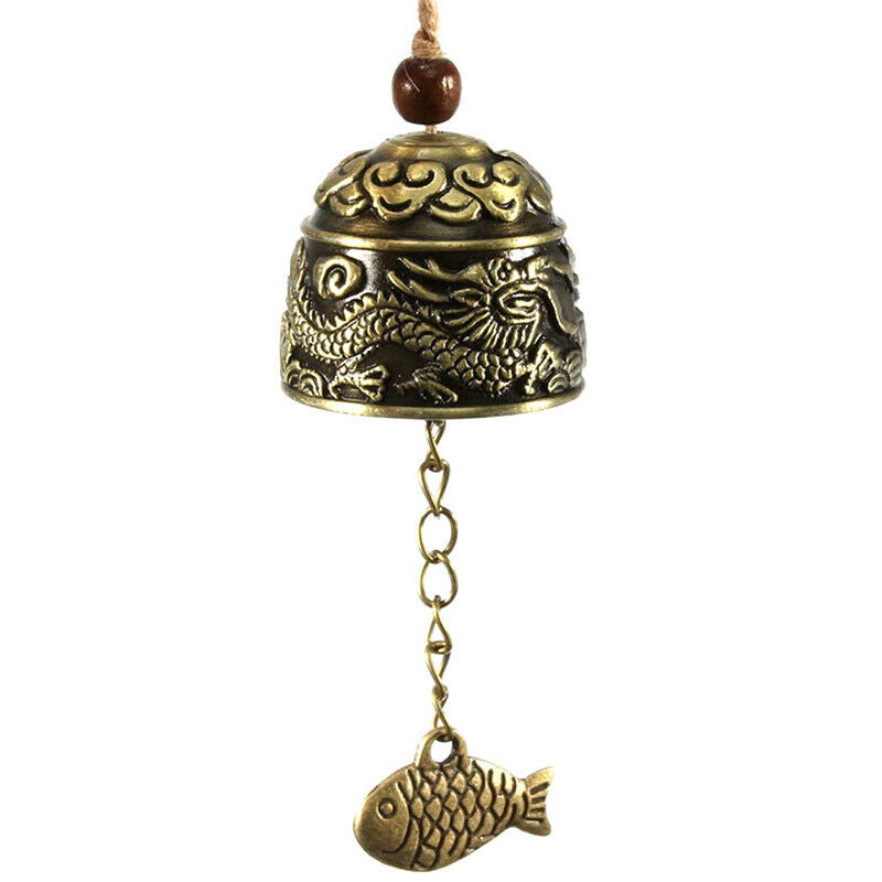 Dragon/Fish Feng Shui Bell Blessing Good Luck Fortune Hanging Wind Ch gtJ.l8