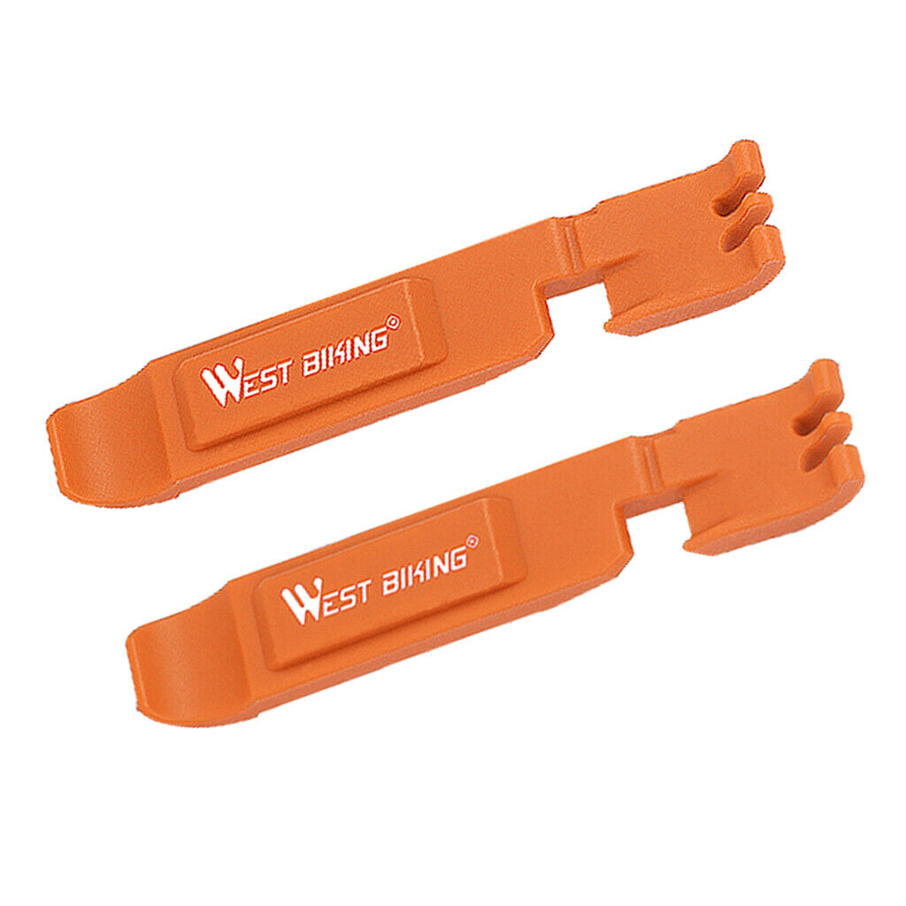 2Pcs Bicycle Tire Tyre Lever Opener Breaker Wheel Spoke Repair Tools Orange