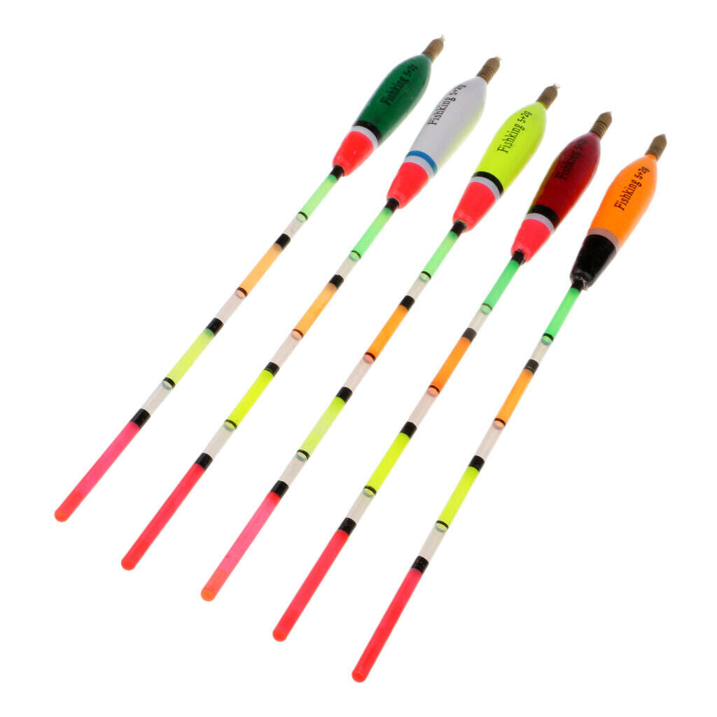 5x     Fishing     Buoy     Balsa     Wood     Floats     Bobbers     Vertical