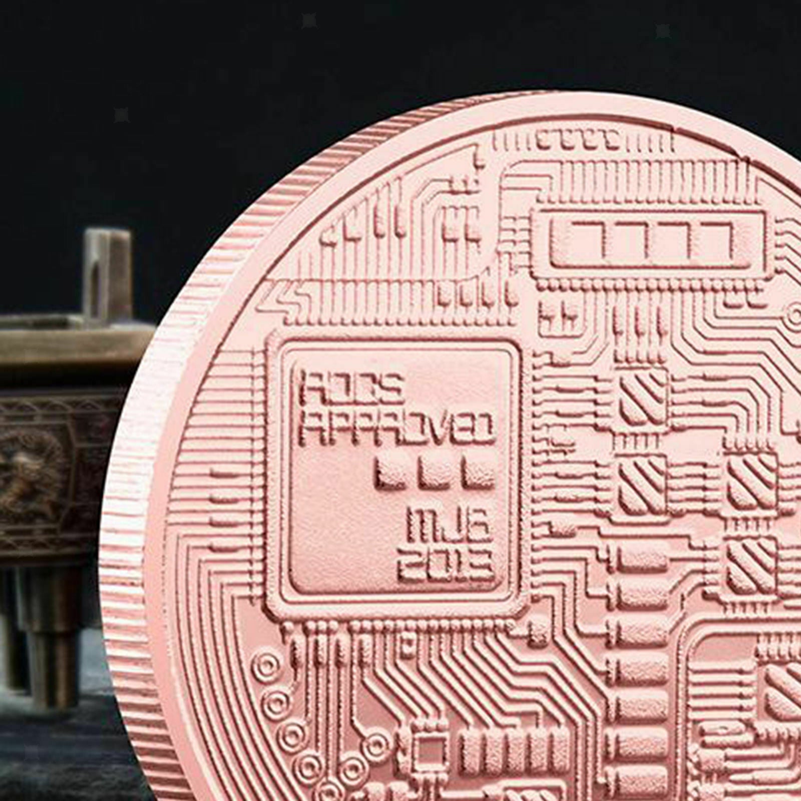 Virtual Bitcoin Coin Commemorative Round Plated Collectors Coin Bit Coin