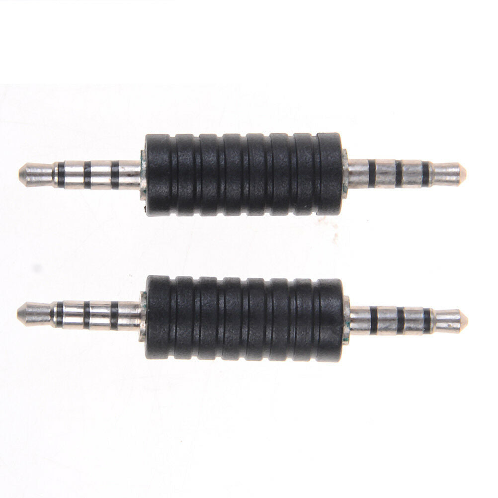 2X 3.5mm stereo male to male jack audio plug connector/coupler adapter joi.l8