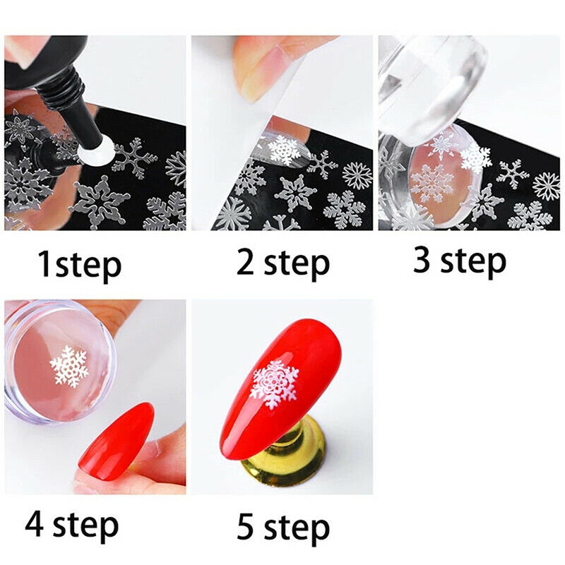 Copy of Nail Print Template Set French Mnicure Nail Stamper Scraper Set Silic JD
