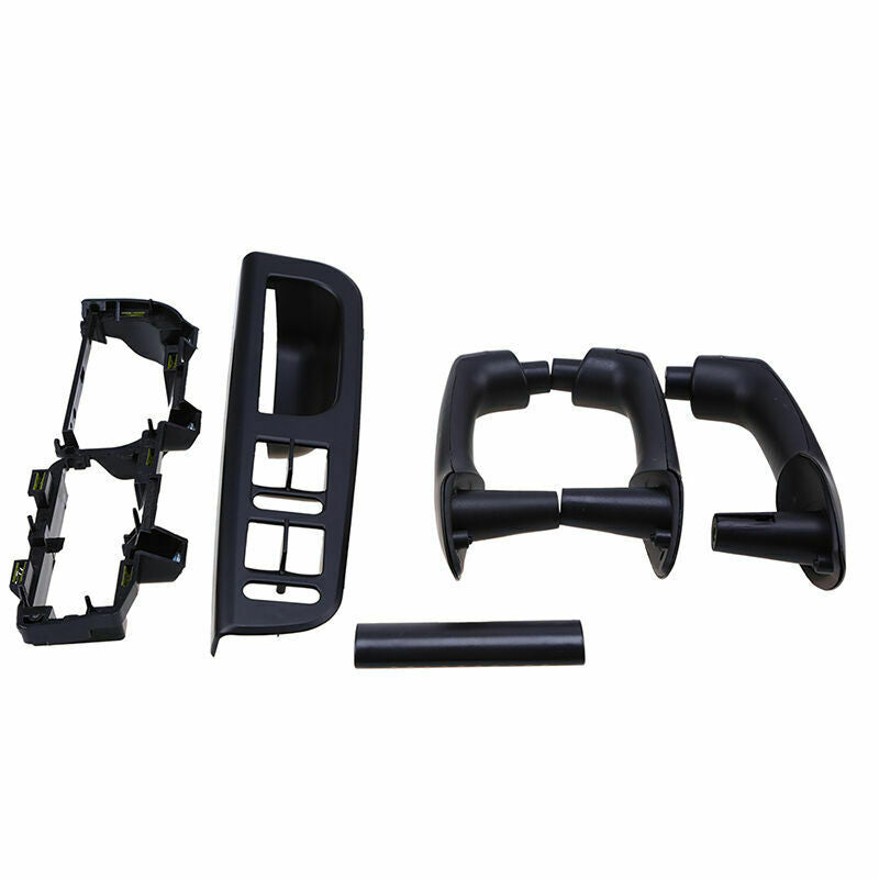 Set Door Grab Handles +Window Switch Bezel & Panel Bracket Fit For VW Bora Golf
