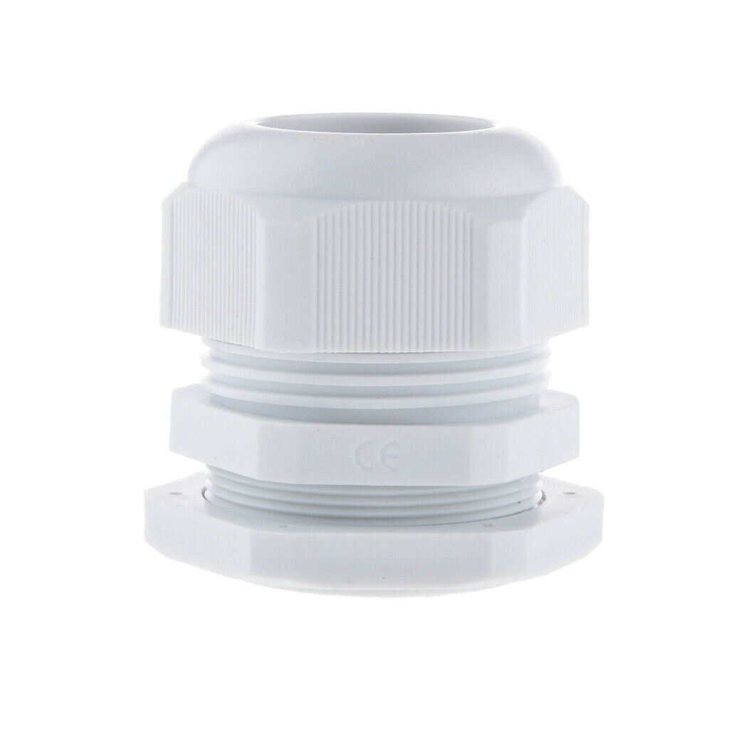 10PCS PG36 White Plastic IP68 Waterproof Cable Gland Connector 22-32mm