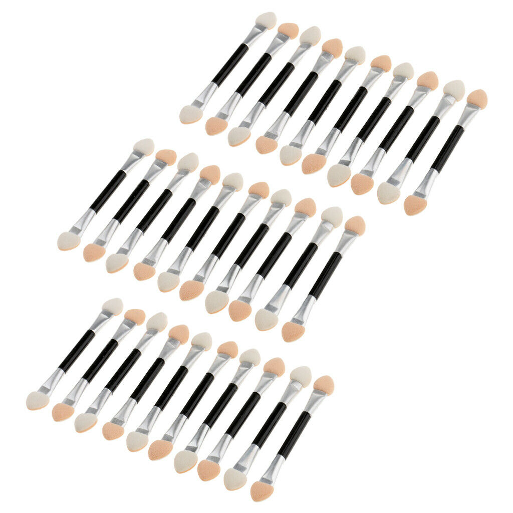 Dual Sided Eyeshadow Lip Nail Art Brush Sponge Tips Makeup Applicators 30 Pieces