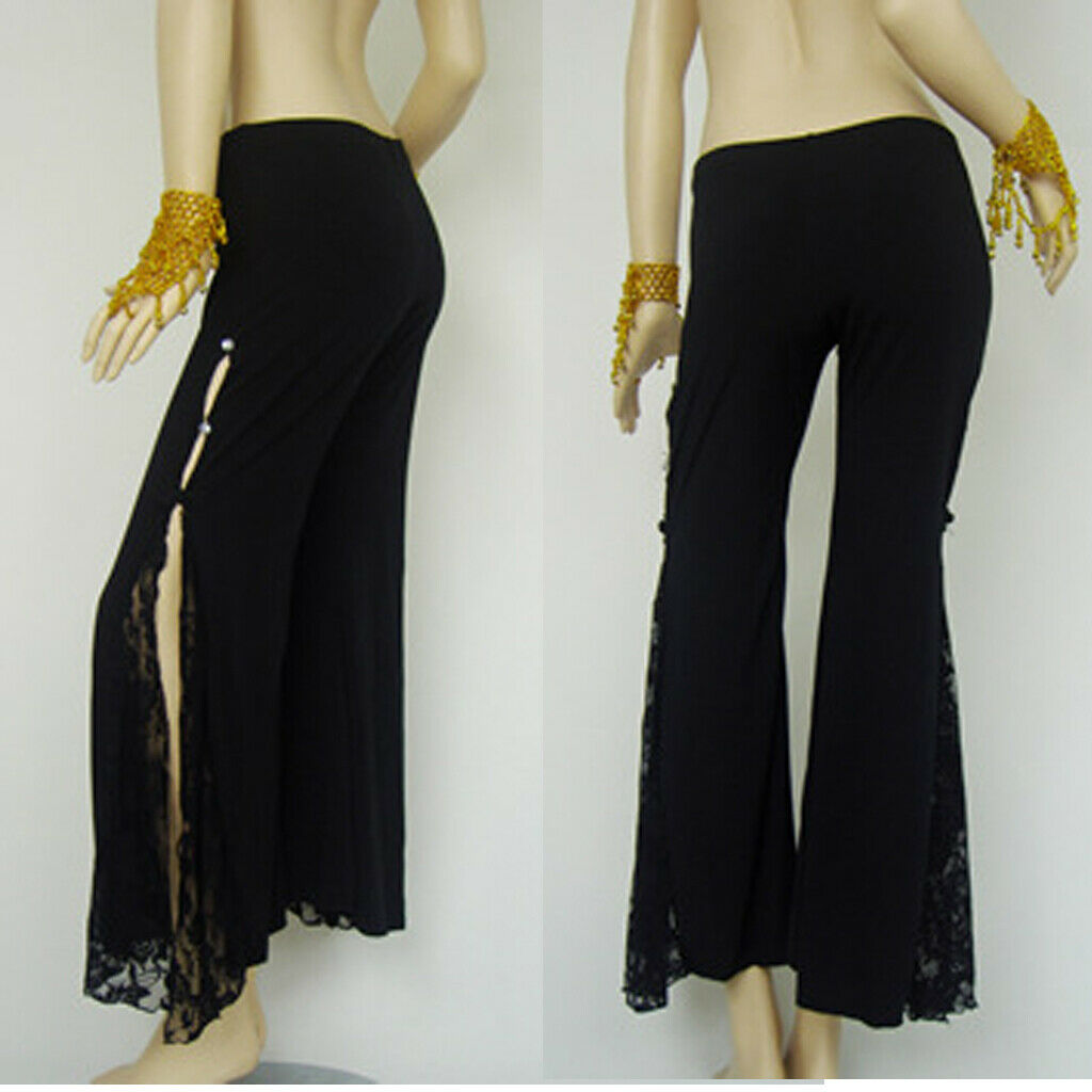 Belly Dance Costumes Flank Openings Lace Trousers Dancing Latin Yoga Pants