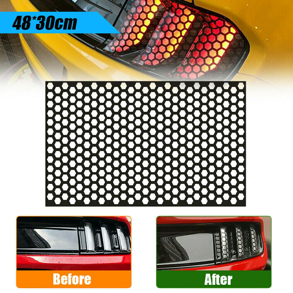 Car Rear Tail Light Honeycomb Stickers Exterior Accessory Taillight Lamp Cover