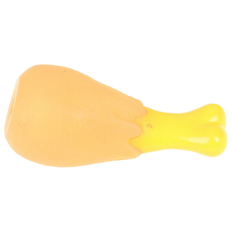 Rubber Chicken Leg Squeak Sound Interactive Chew Dog Toys Pet Sup DD