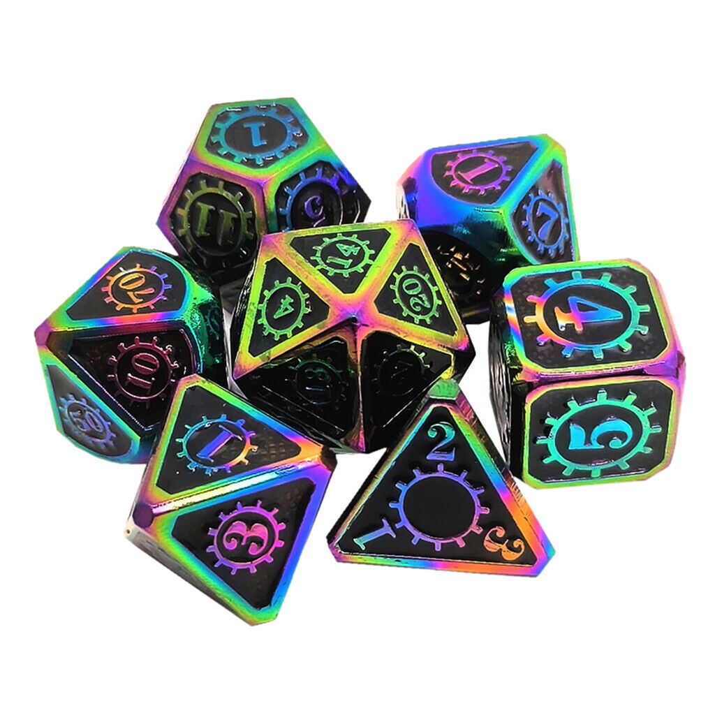 Polyhedral Zinc Alloy Dice for Dragon Scales RPG Board Games Dices 18