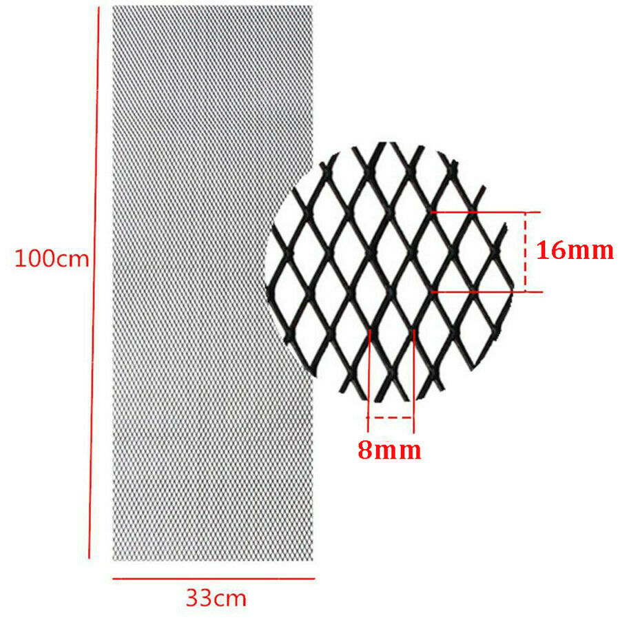 100Ã—33cm Intercooler Radiator Engine Bay Protector Car Rhombus Tuning Grill