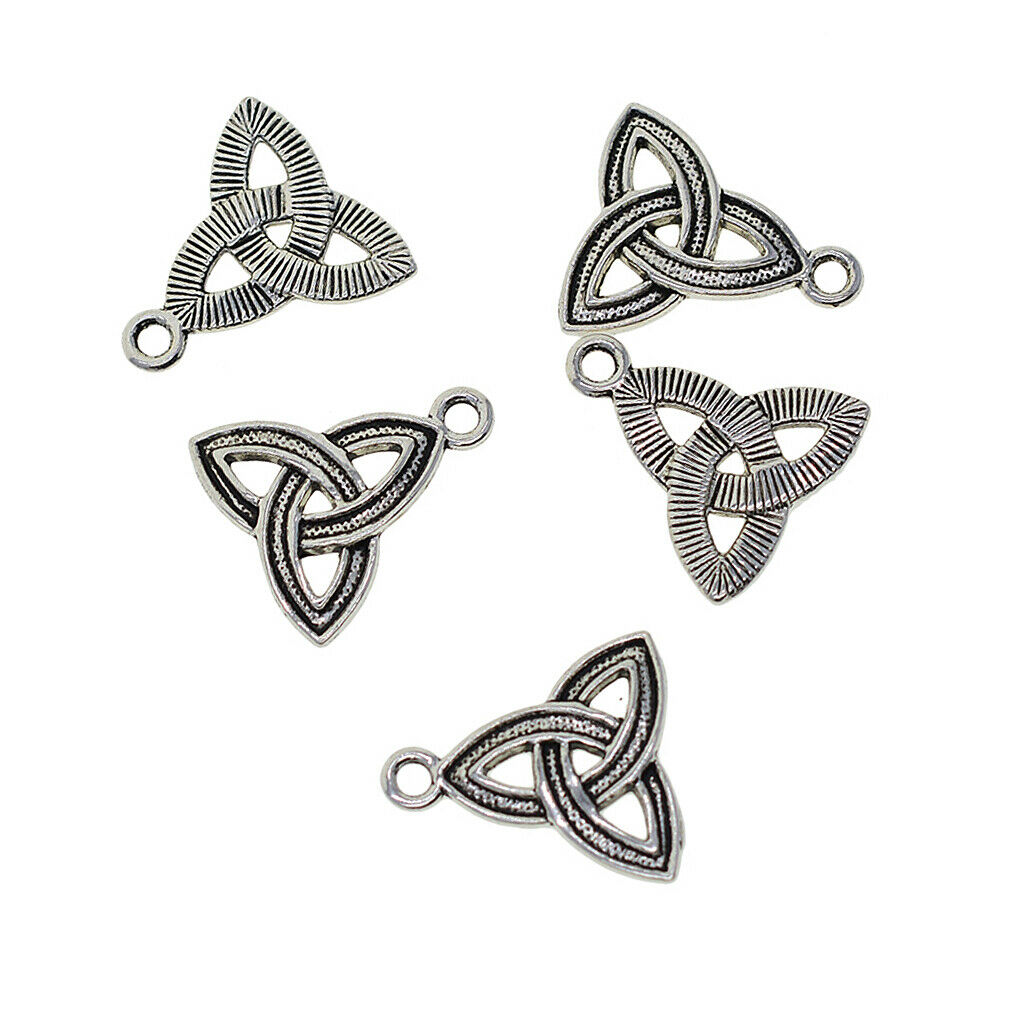 50 Pcs Triangle Celtic Knot Pendant Base DIY Jewelry Findings Accessories