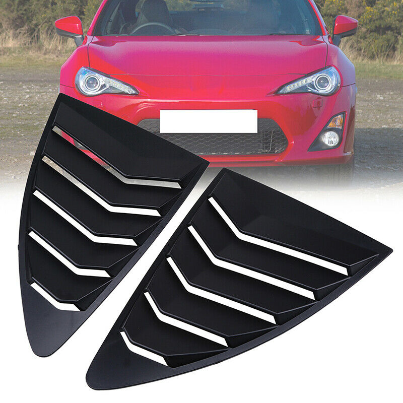 For Subaru BRZ 2012-2020 2Pcs Matte Black Side Vent Rear Window Quarter Louver
