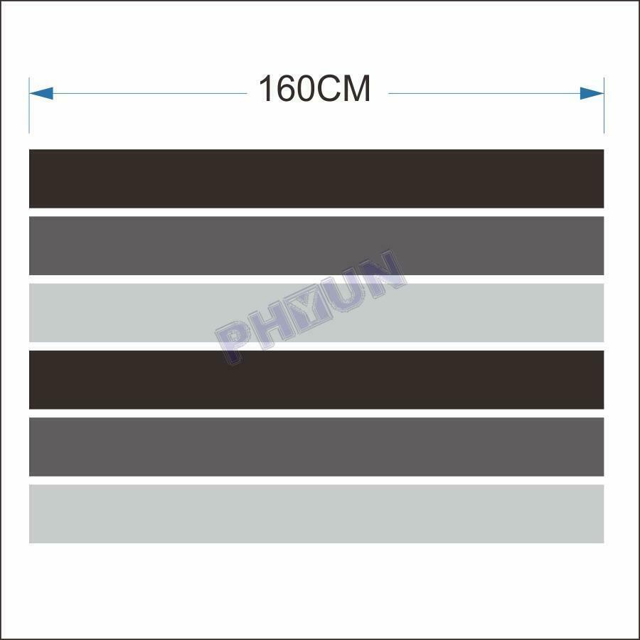 2x Car SUV Body Stickers Three-color Stripes Racing Styling Waterproof Universal