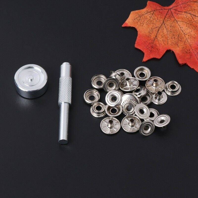 Metal Snap Fastener with 6 Fasteners Kit Press Studs Button Tool Set DIY Craft