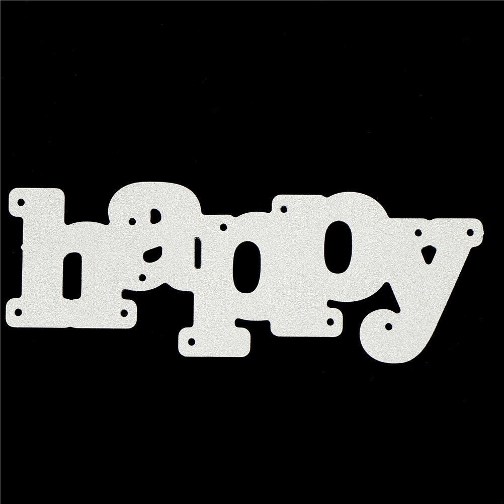 Greeting Words happy Metal Cutting Dies For DIY Scrapbooking Card Craft Dec Rf