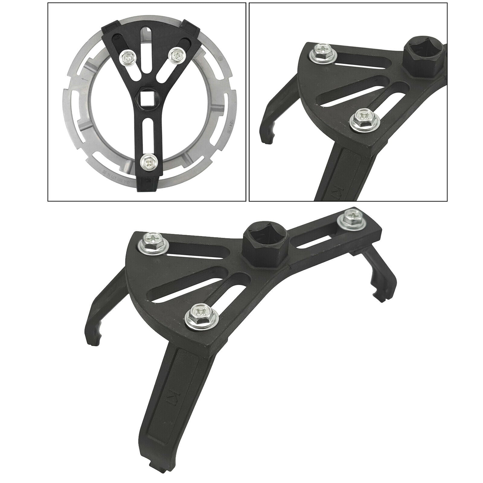 Steel Fuel Pump Removal Fuel Tank Repair Spanner Tool Kit 13.5-18.2cm Black