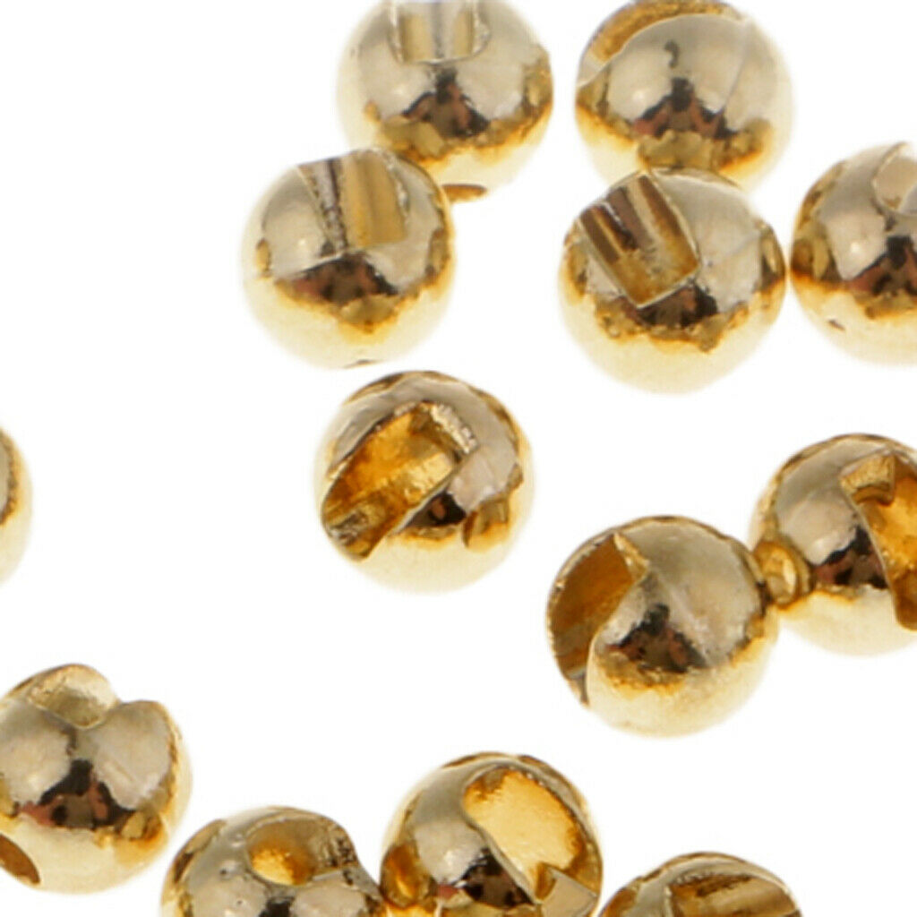 Pack of 50 Slotted Tungsten Nymph Head Beads Eyes Stable Fly Tying Materials