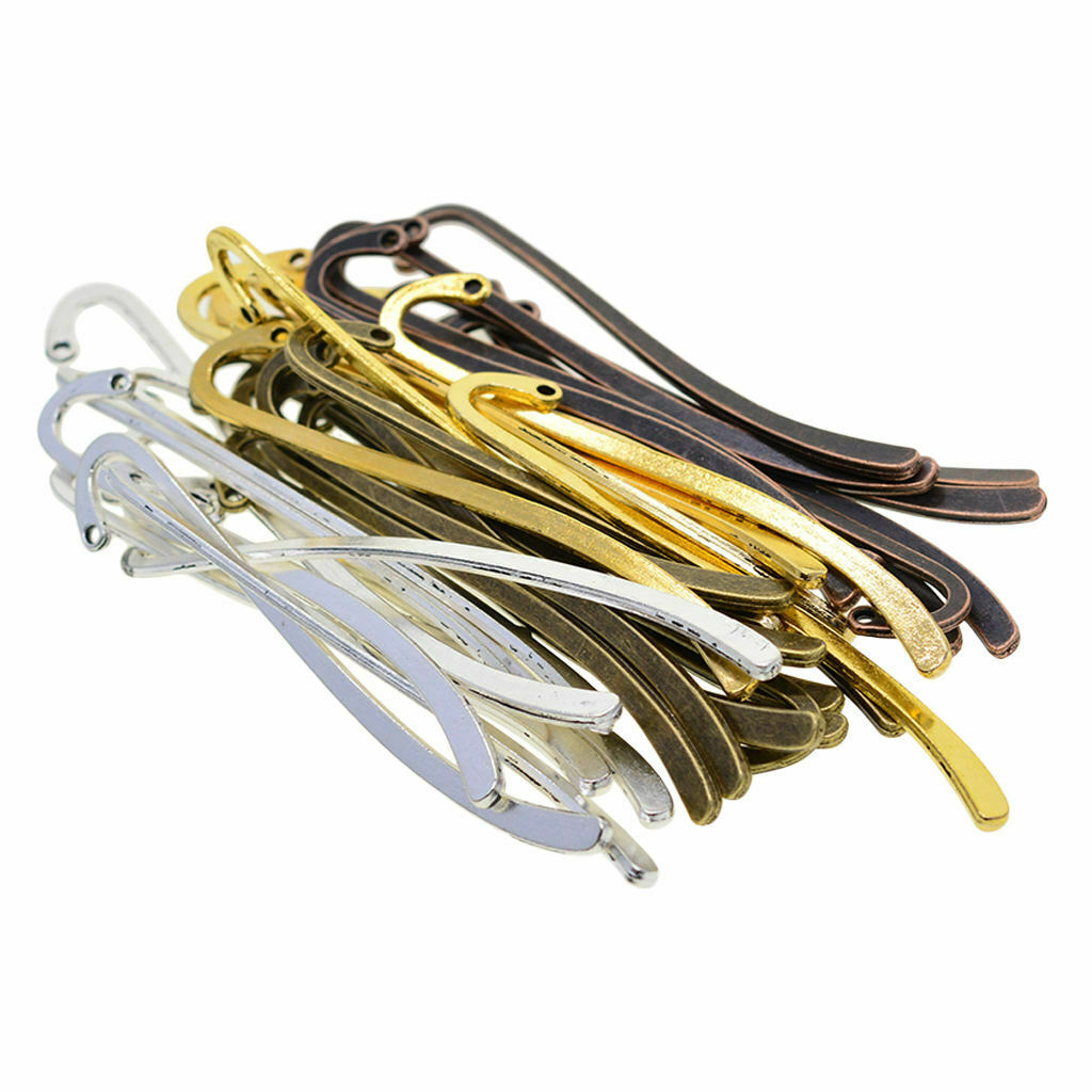 40 Pcs Flat Bookmarks Paper Bookmarks for Reading Jewellery Making Hanging Craft