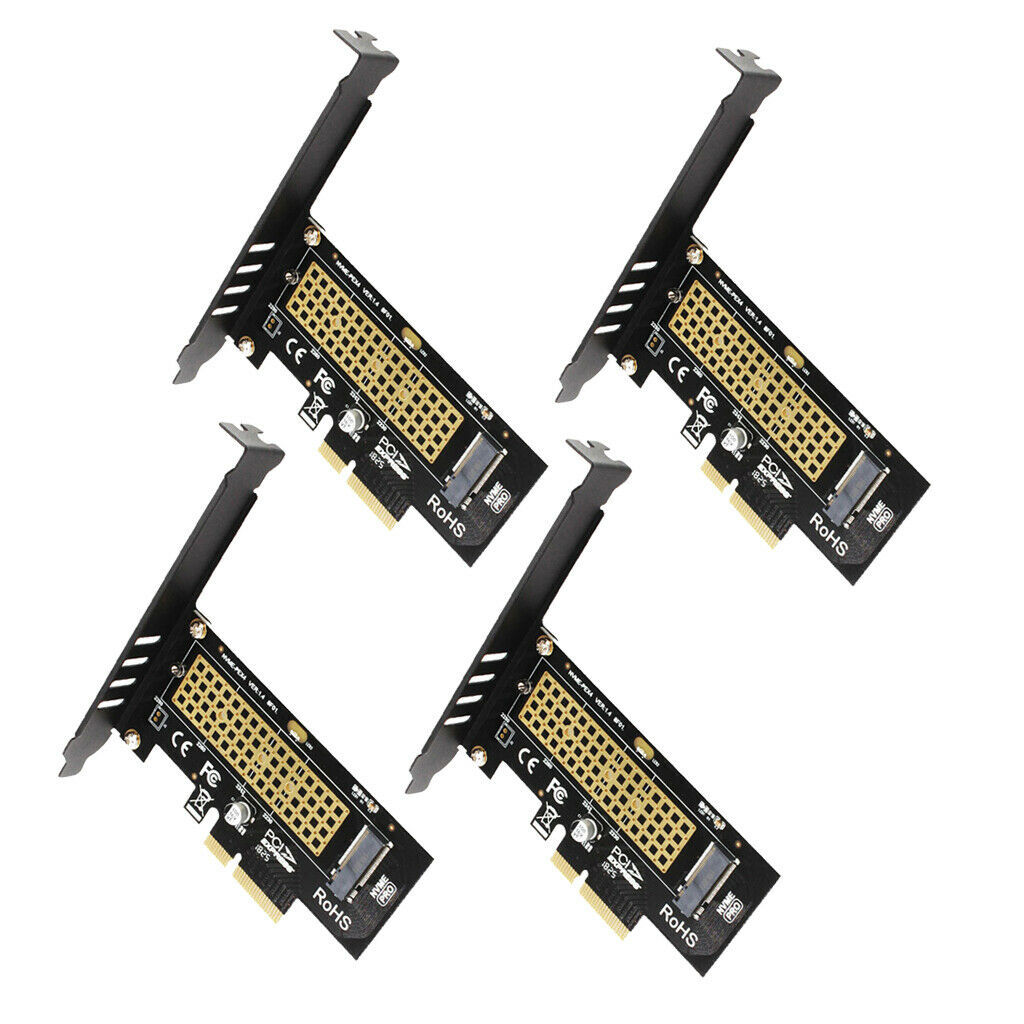 4Pc New M.2 NVMe SSD NVME to PCIE 3.0 X4 adapter M Key Interface Card Full speed