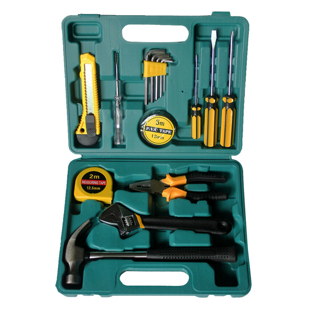 16Pcs Household Tool Kit Auto Repair Home Repair Hand Tool Set With Storage Case