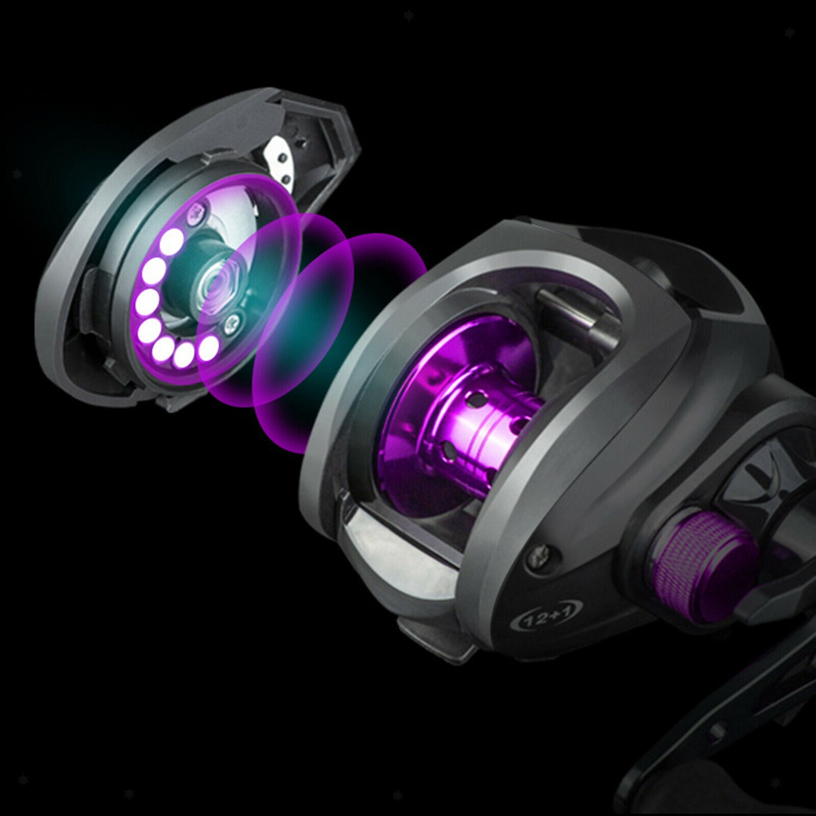 2X 7.2:1 High-Speed Right-handed Baitcasting Reel 12+1BB 18lb Drag Saltwater