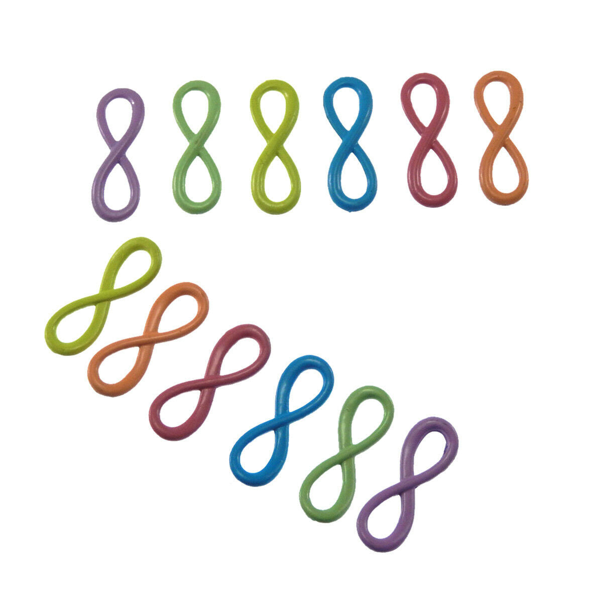 10 pcs Colorful Paint Infinity Charm Bracelet Necklace Pendant Connectors #53499
