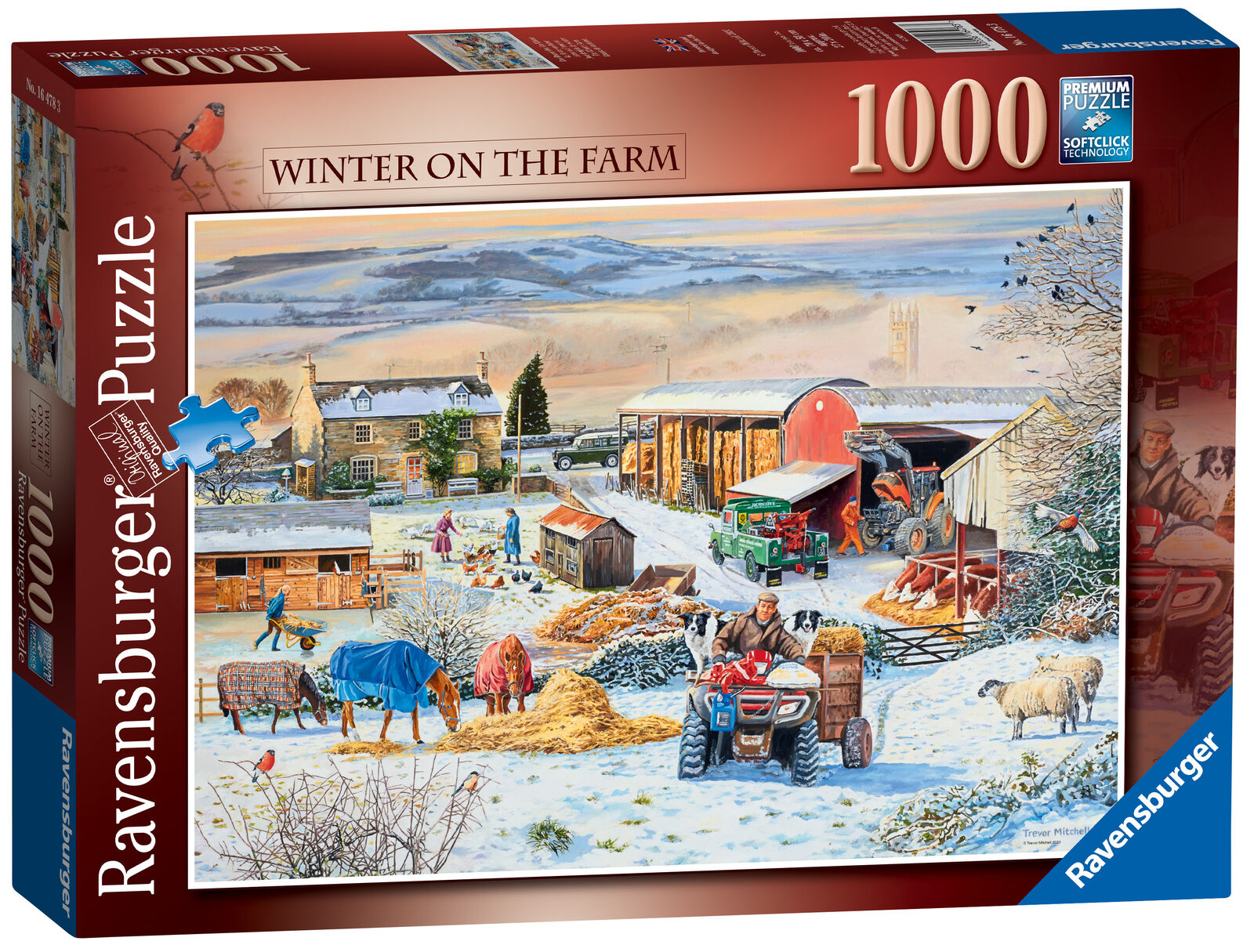 16478 Ravensburger Winter on the Farm Jigsaw Puzzle 1000 Pieces Age 12 Years+