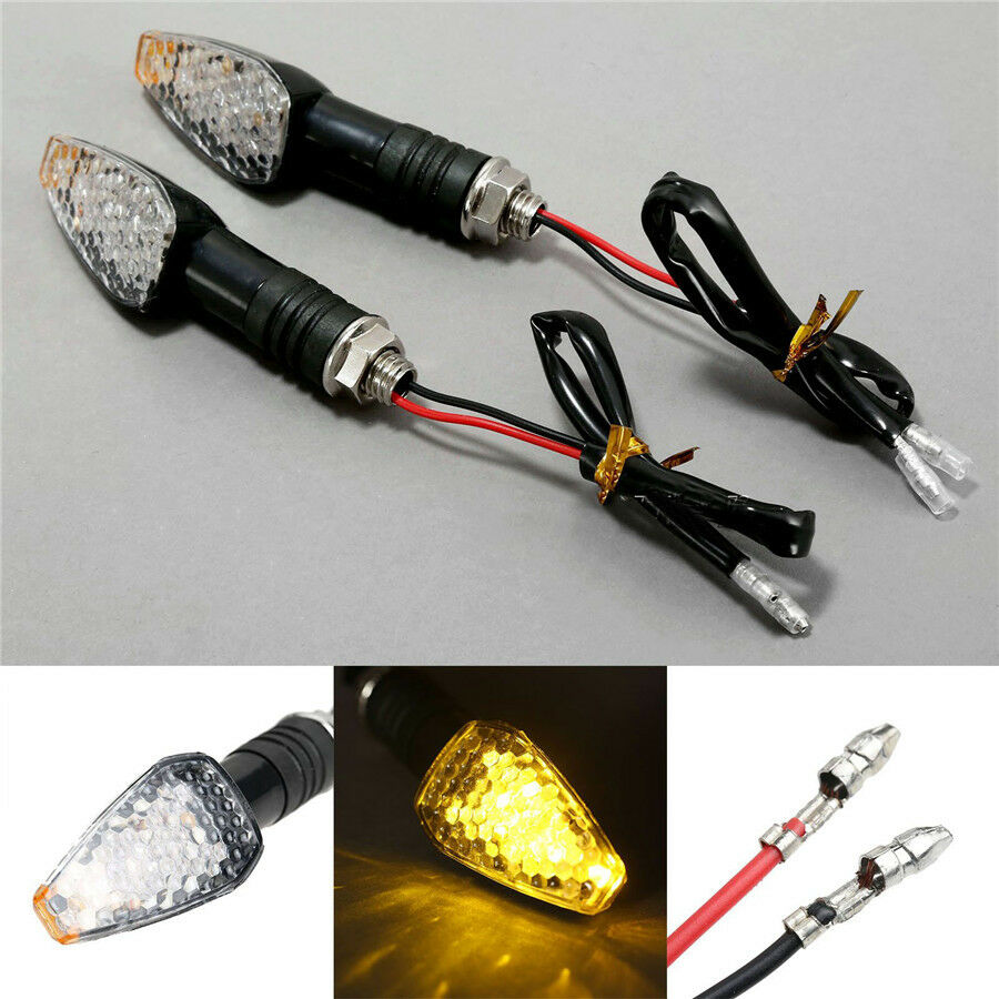 4pcs Universal Motorcycle Amber LED Sidemarker / Turn Signal Light Flasher Bulb