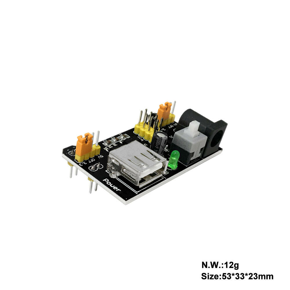 1PCS Board MB102 Breadboard Power Supply Module 3.3V/5V For Arduino CA New