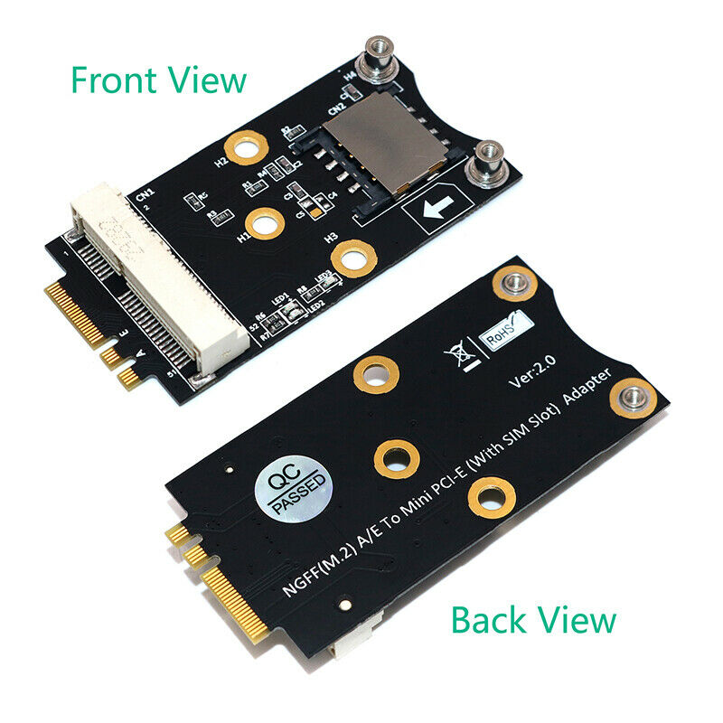 Mini PCI-E to M.2(NGFF ) key AE Adapter With SIM card Slot