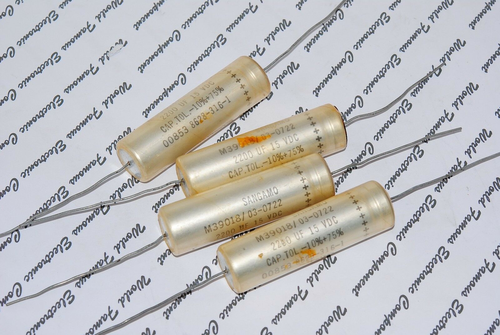 1pcs - SANGAMO 2200uF (2200µF) MIL Axail Capacitor - M39018/03-0722