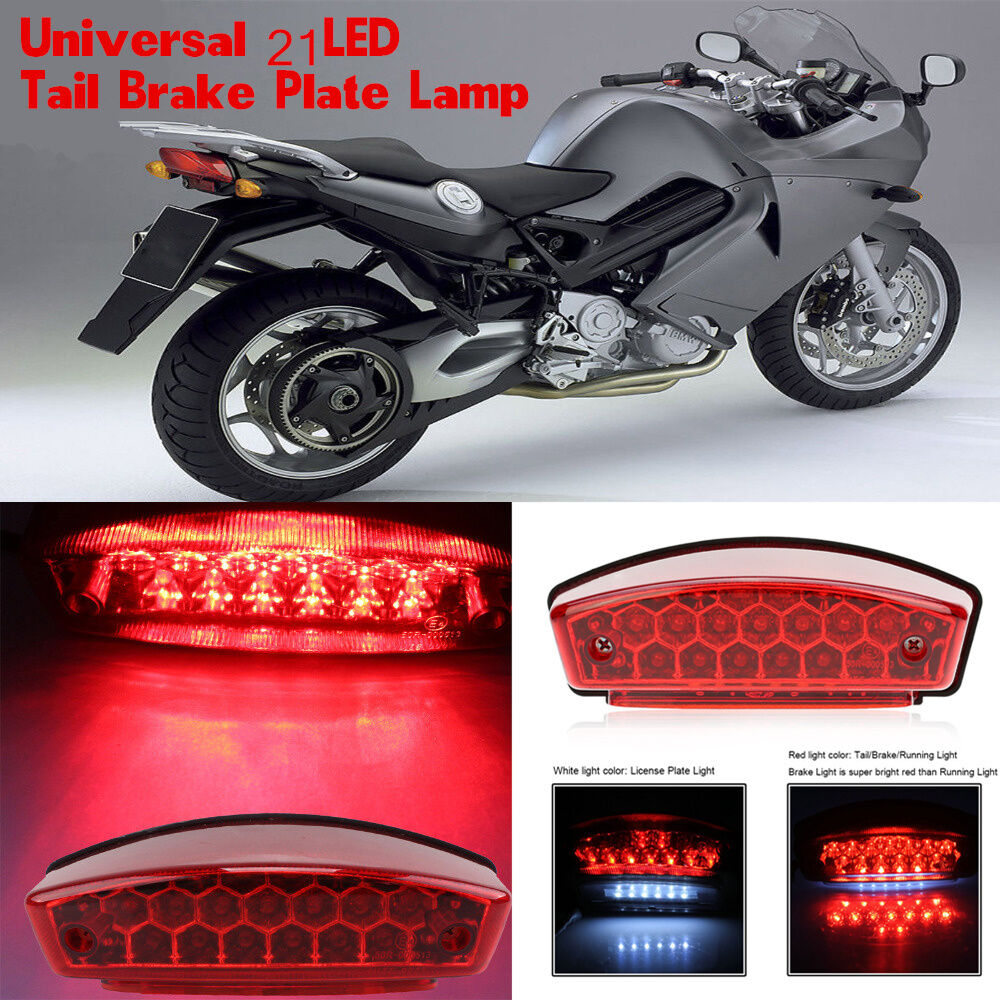 12V Universal Motorcycle Bike 21LED Rear Tail / Brake Light / License Plate Lamp