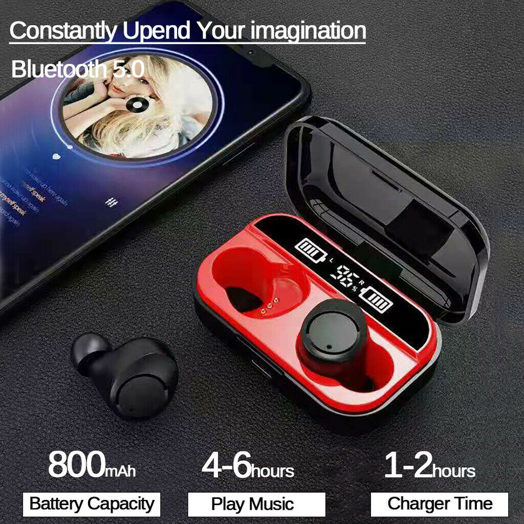 Sports Wireless Bluetooth Earphone Gaming TWS Headphone EarBuds Earpiece New