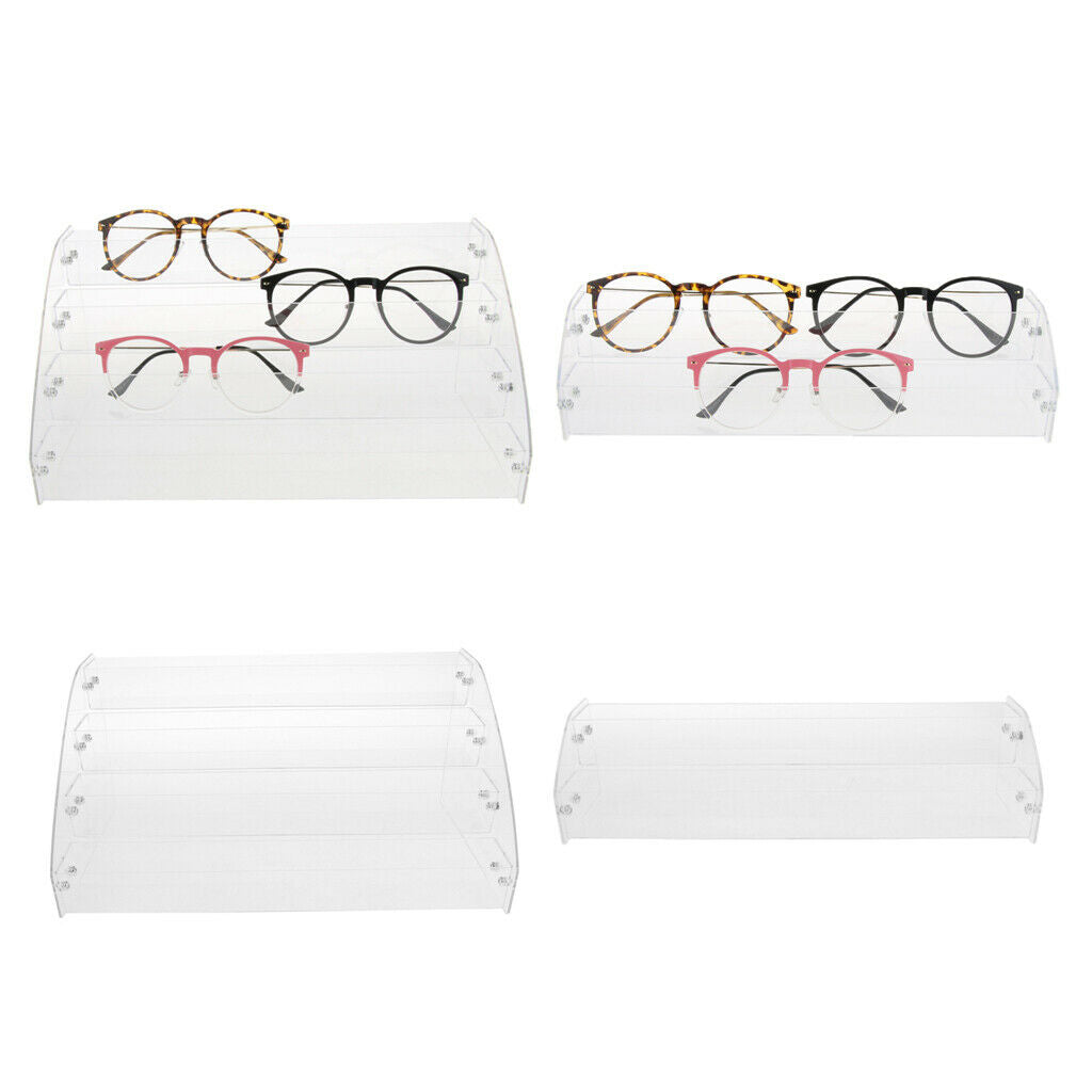 Pack of 2, Convenient Acrylic Sunglasses Organizer Makeup Cosmetic Samples